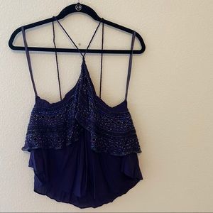 Free People Purple Party Top